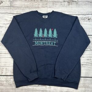 VTG Montreat Sweatshirt Crewneck Mens Sz XL NC Blue 50/50 Lee Embroidered PCUSA
